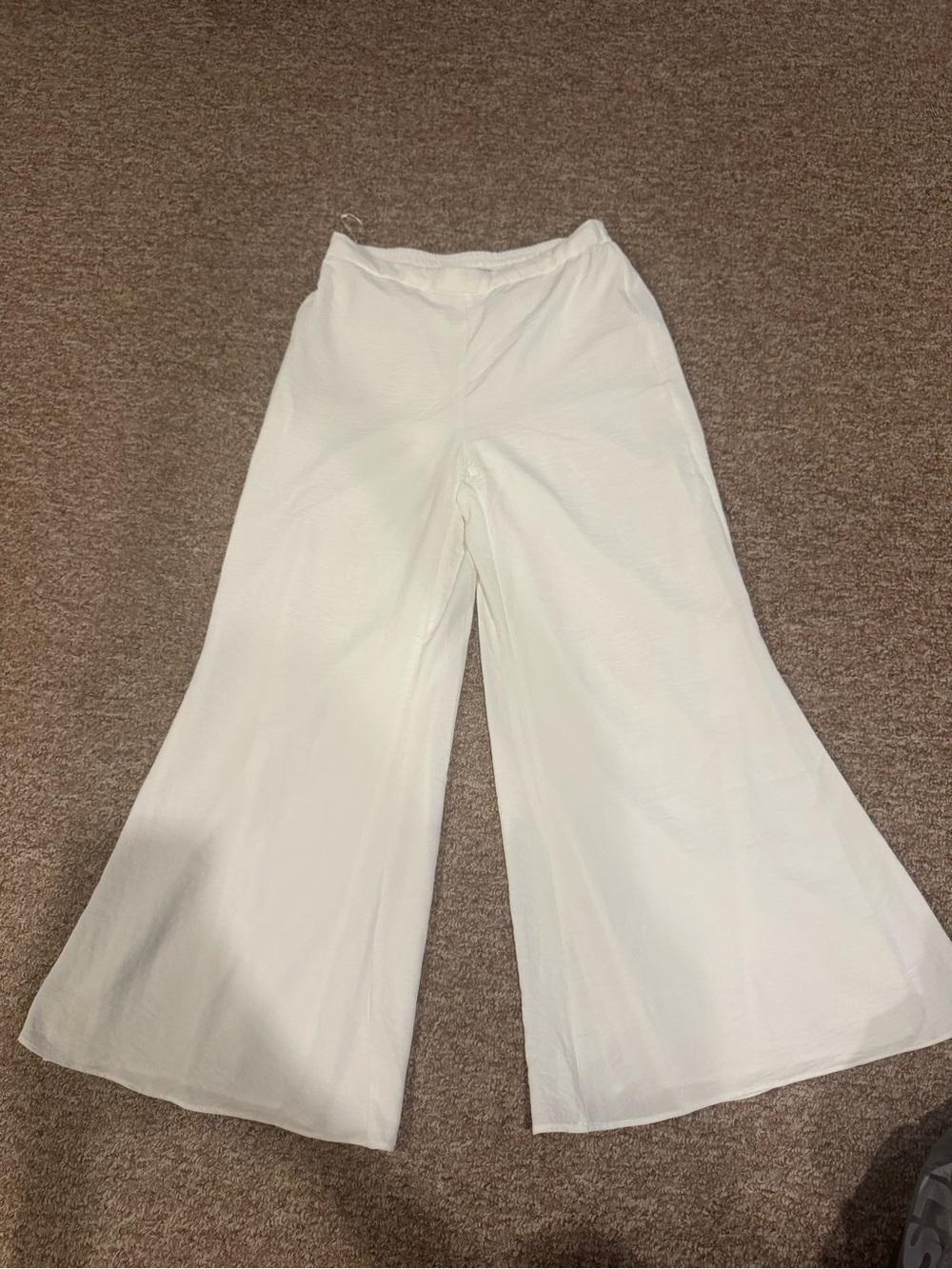 Women’s Wide-Leg White Palazzo Pants